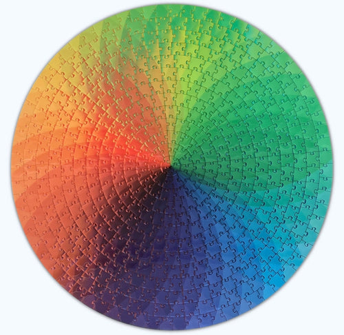 A rainbow gradient circular puzzle 