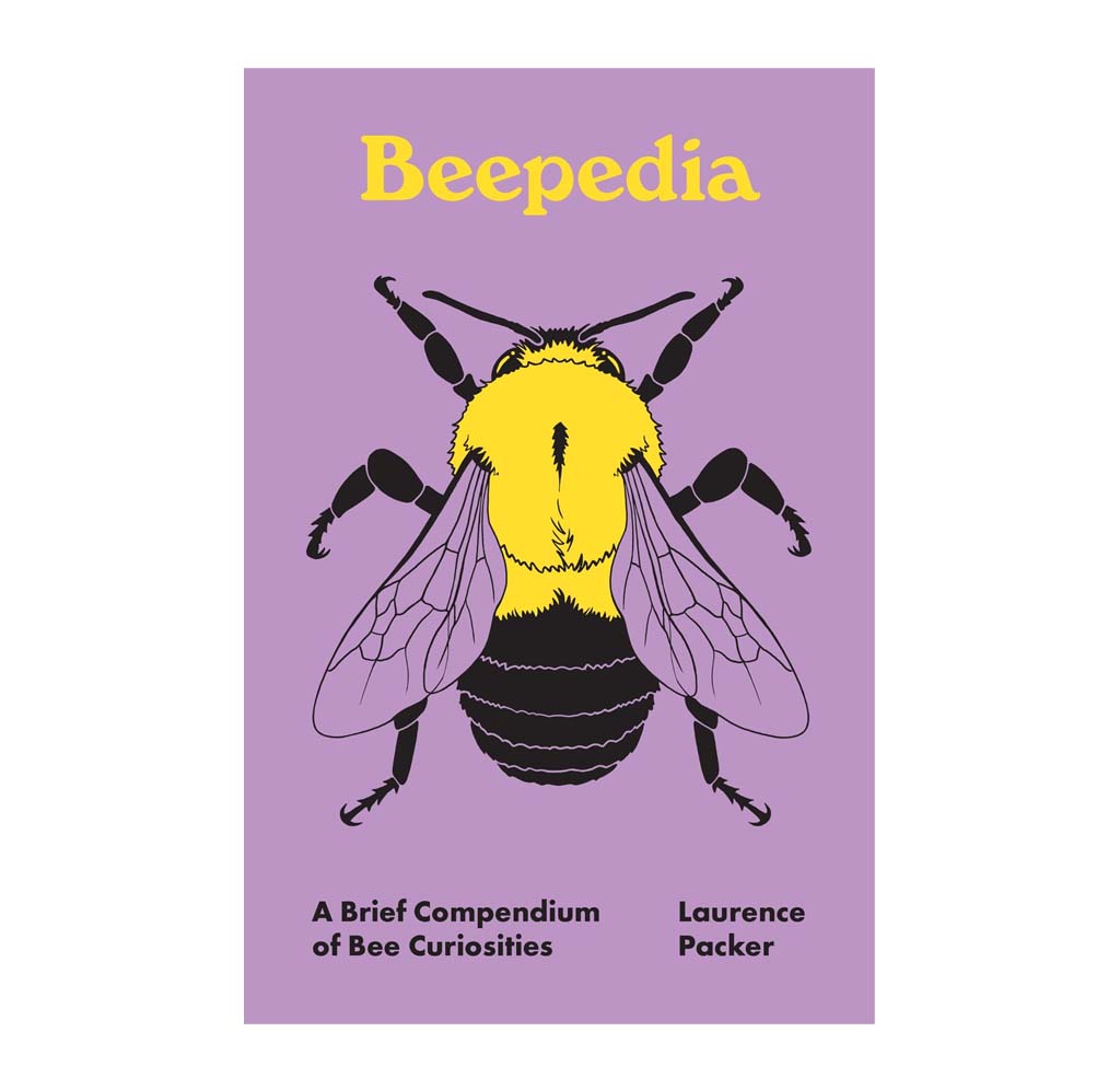 Book cover of 'Beepedia' with a bee illustration on a purple background