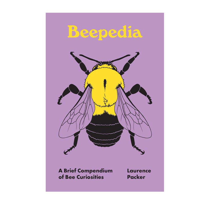 Book cover of 'Beepedia' with a bee illustration on a purple background
