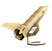 Model of a spacecraft with 'United States' and 'Star Trek: Discovery' branding on a white background