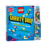 LEGO Gravity Drop set packaging with colorful graphics and text on a white background