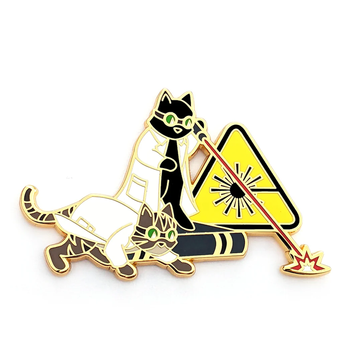 Laser Cat Pin