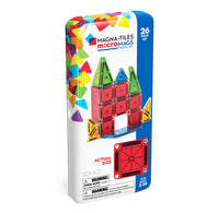 Magna-Tiles Micromags packaging with colorful magnetic tiles on a white background