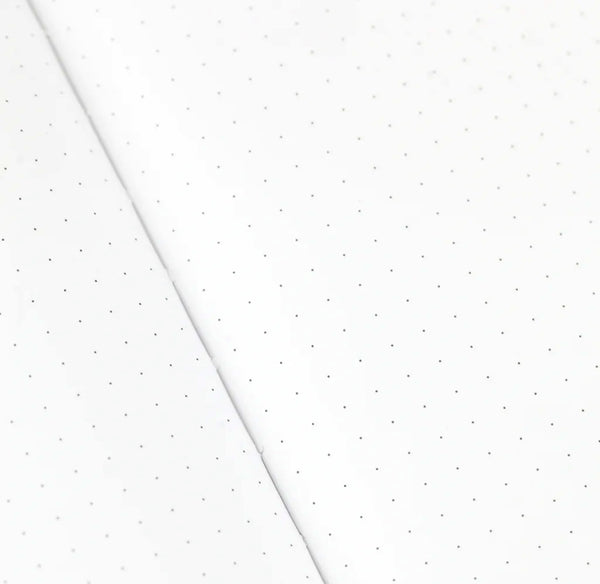 Two white sheets of paper with subtle dot patterns on a white background