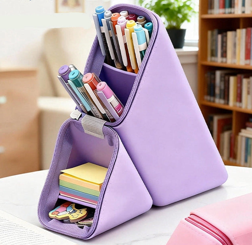 Convertible Diamond- Shaped Zipper Case