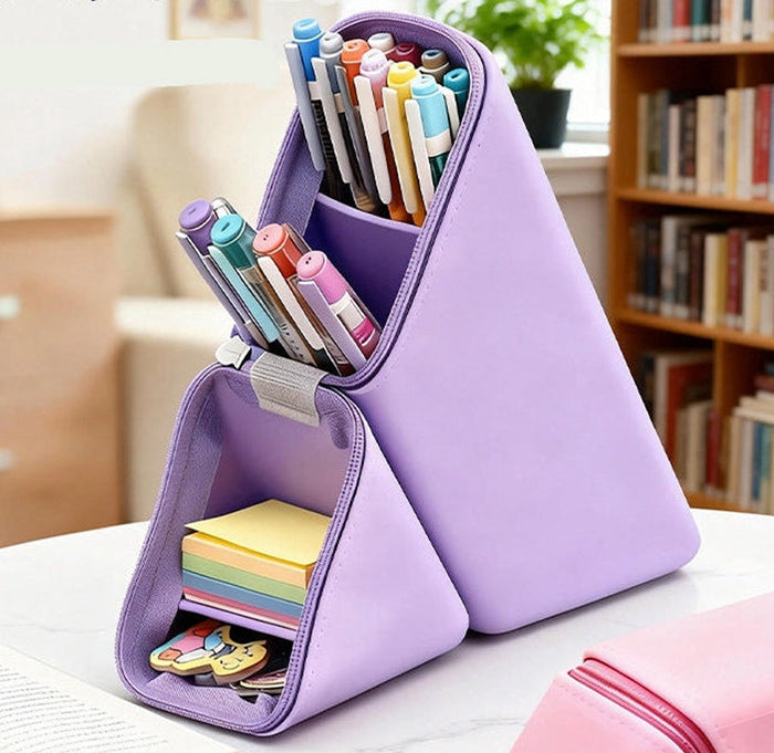 Convertible Diamond- Shaped Zipper Case