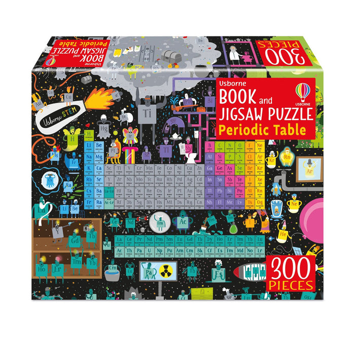 Box of Usborne Book and Jigsaw Puzzle Periodic Table with colorful design