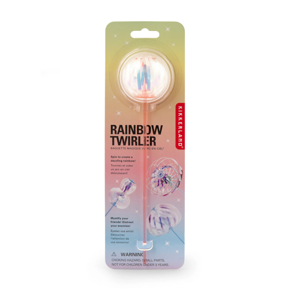 Kikkerland Rainbow Twirler product packaging on a white background