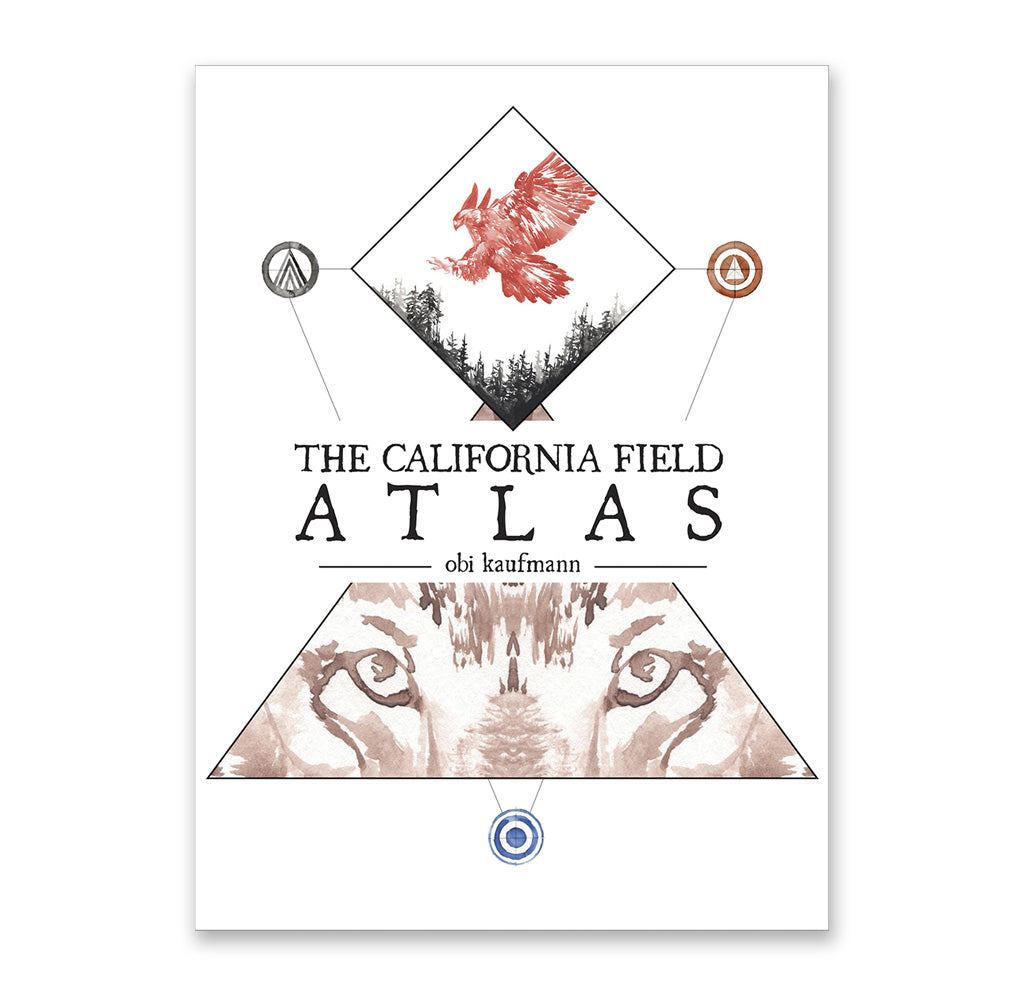 A white cover with watercolor illustrations of a red bird and a wolf's face.