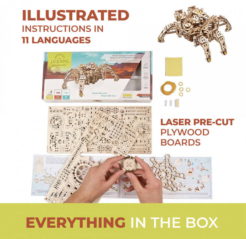 UGEARS Mechanische Monowheel 3D Puzzle Kit - Beweegbare Eenwieler Houten Puzzel Knutselset en Hersenkraker voor Volwassenen Educatief Speelgoed DIY Puzzel en Houten Kit voor Kinderen UGEARS Mechanische Monowheel 3D Puzzle Kit - Beweegbare Eenwieler Houten Puzzel Knutselset en Hersenkraker voor Volwassenen Educatief Speelgoed DIY Puzzel en Houten Kit voor Kinderen