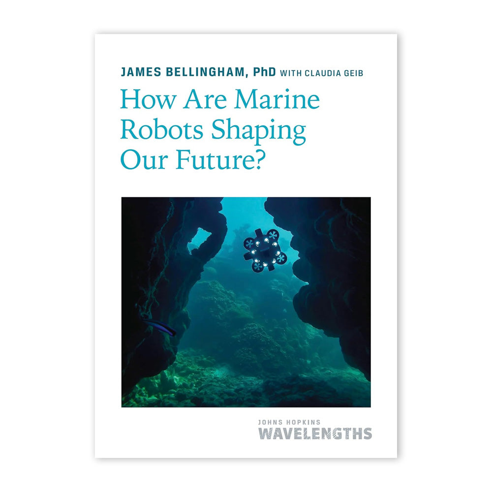 Book cover of 'How Are Marine Robots Shaping Our Future?' with an underwater scene and robot.