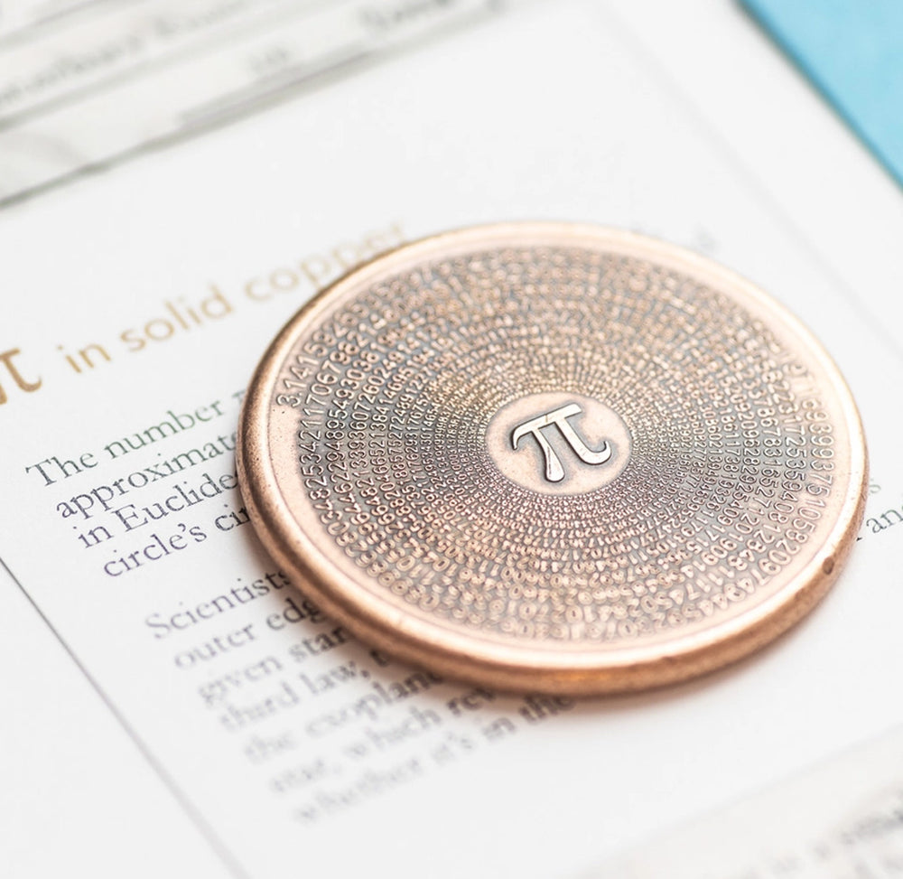 Pi Solid Copper Coin – Exploratorium