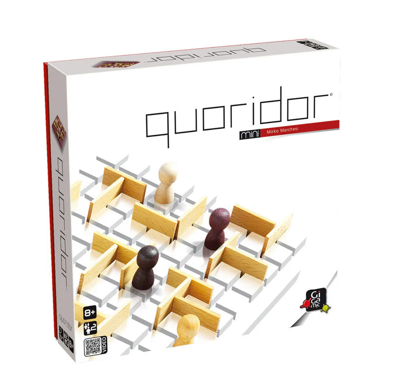 Quoridor mini maze strategy game packaging on a white background