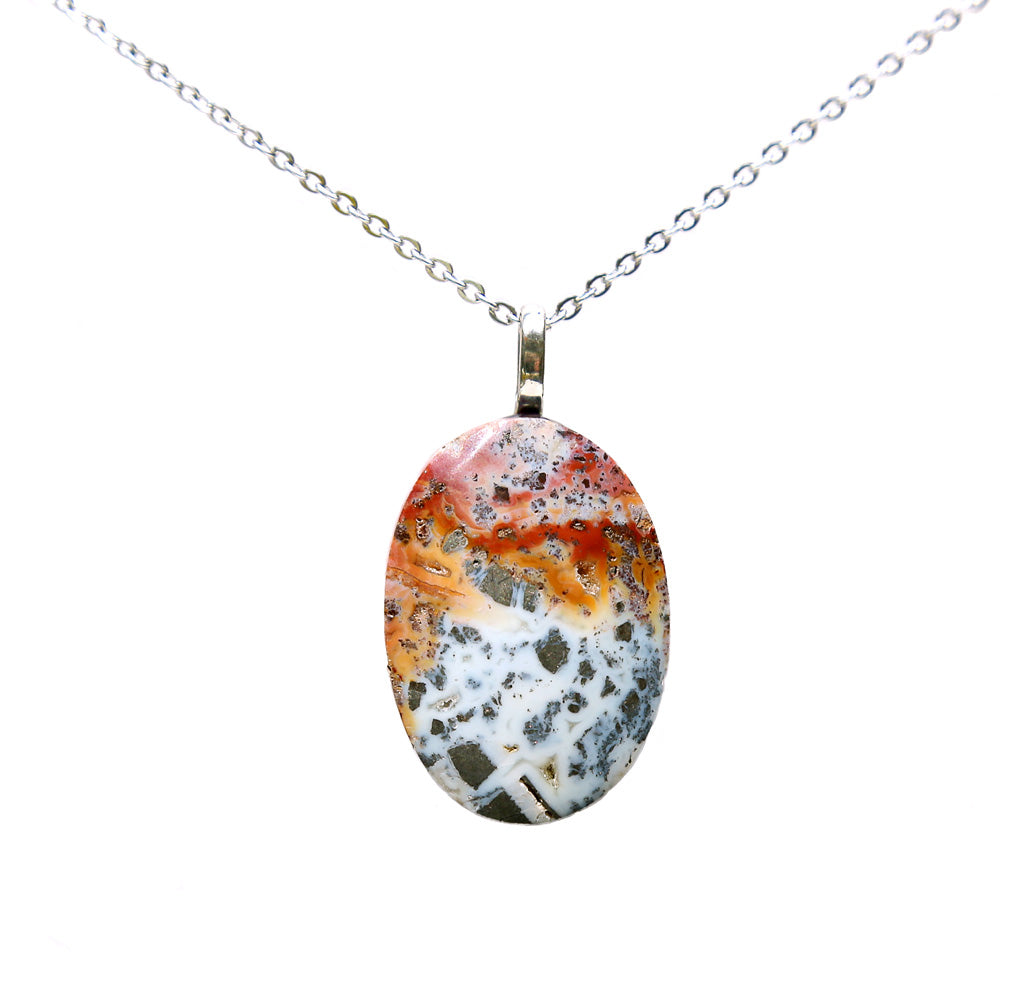Red Marcasite Pendant Necklace – Exploratorium