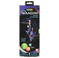 Packaging of Wandini Magic LED Levitation Wand with colorful design and text.