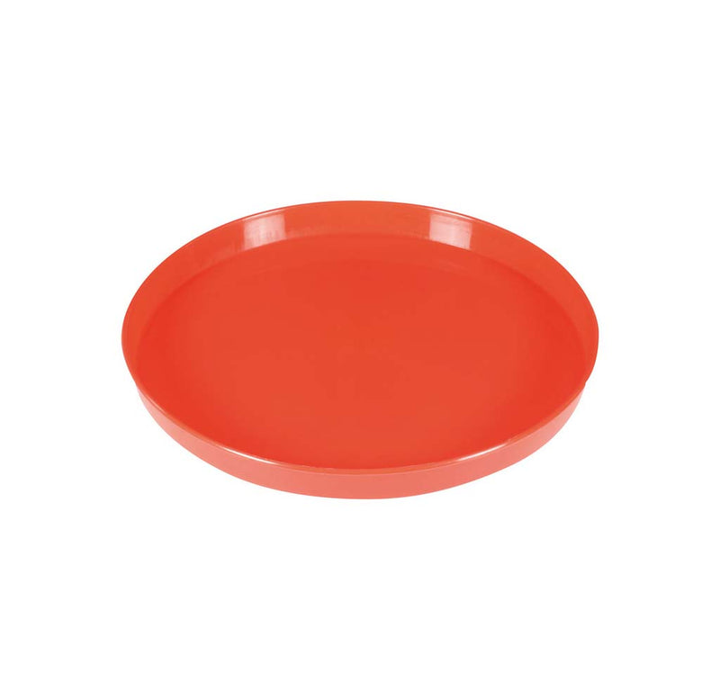 Red nine inch diameter dipping tray for bubble solution