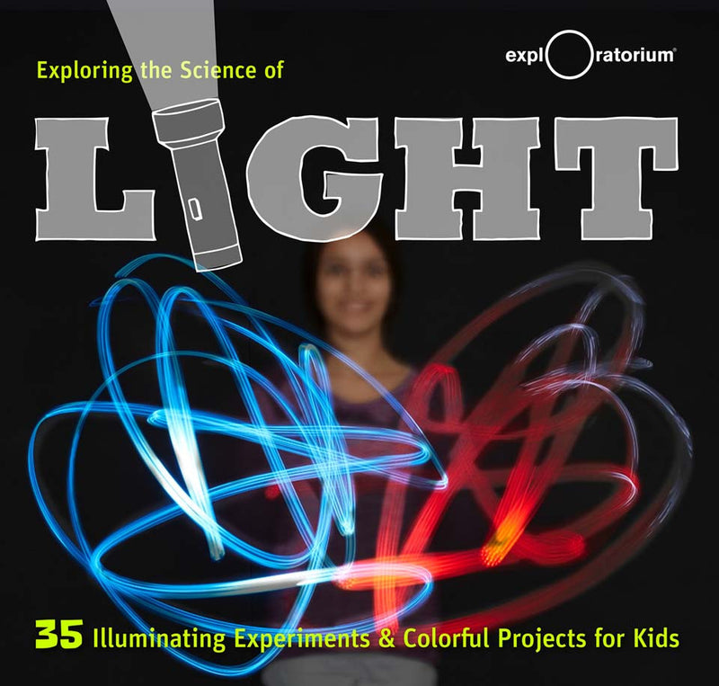 This is a hardcover book with a black cover; it has a long exposure photograph of light trails created with a flashlight. The title is in grey with the i in the shape of a flashlight.