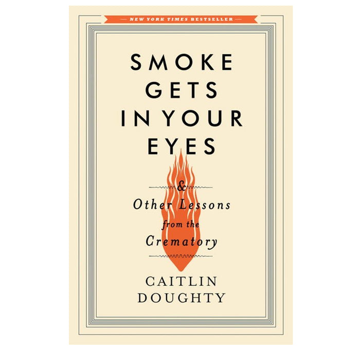A pale yellow cover with a red flame In the middle. 