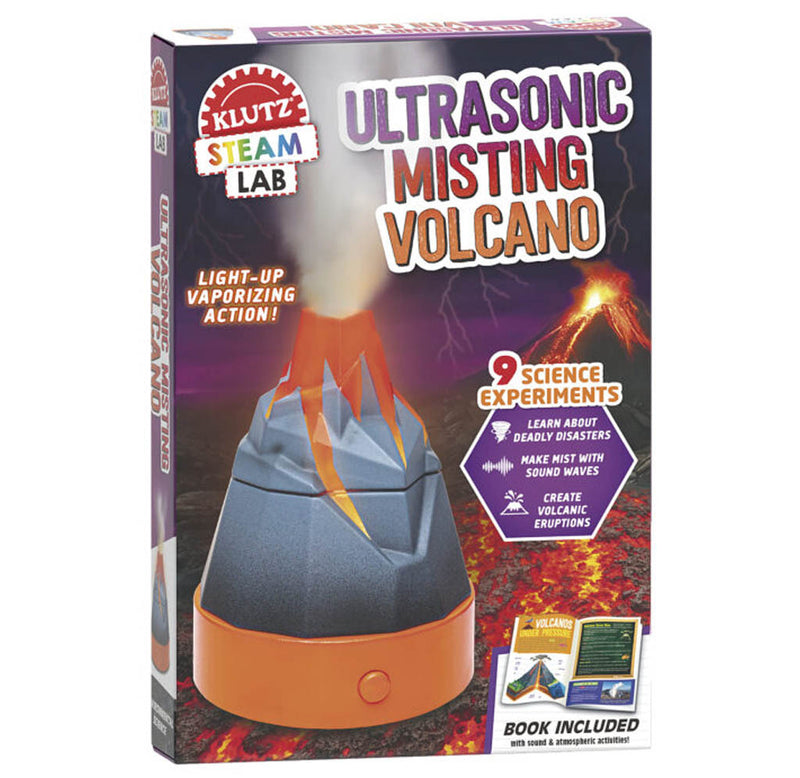  The product box features a grey and red volcano with a misting plume of smoke coming out of the top.